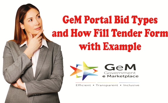 GeM Portal Bid Types and How Fill Tender Form with Example