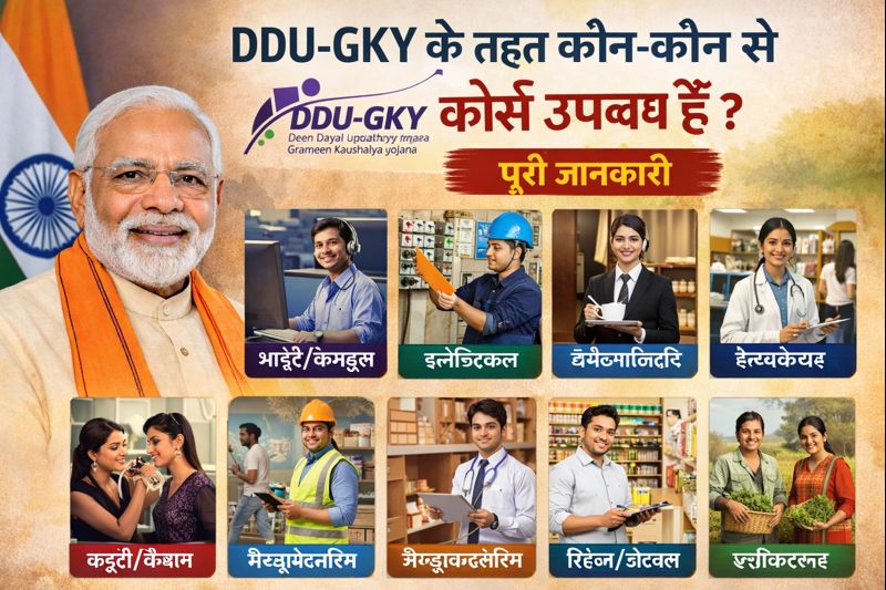 DDU-GKY के तहत कौन-कौन से कोर्स उपलब्ध हैं? पूरी जानकारी?