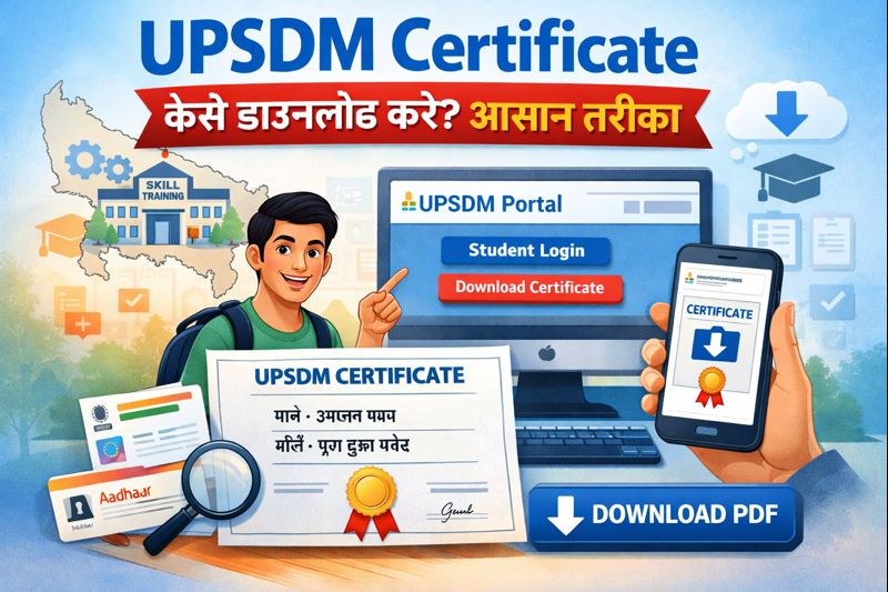 UPSDM Certificate कैसे डाउनलोड करें आसान तरीका
