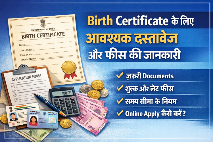 Birth Certificate के लिए आवश्यक दस्तावेज और फीस की जानकारी
