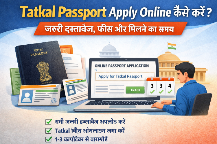 Tatkal Passport Apply Online कैसे करें जरूरी दस्तावेज, फीस और मिलने का समय
