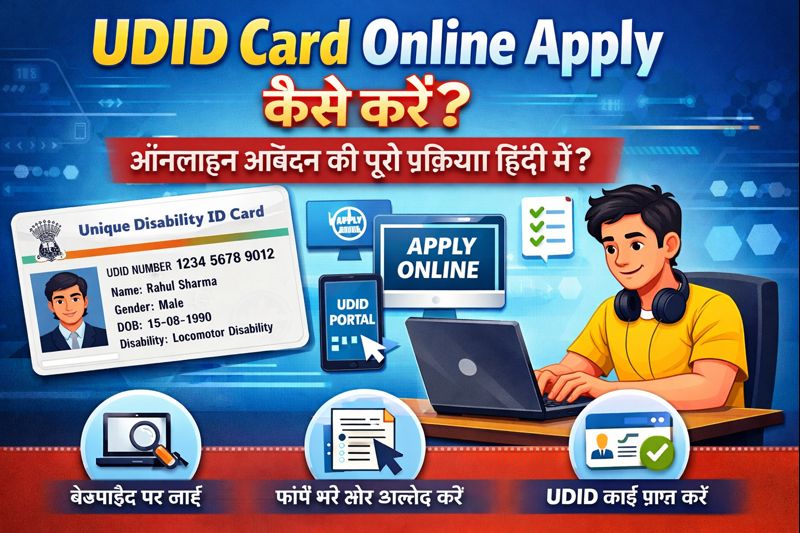 UDID Card Online Apply कैसे करें? ऑनलाइन आवेदन की पूरी प्रक्रिया हिंदी में?