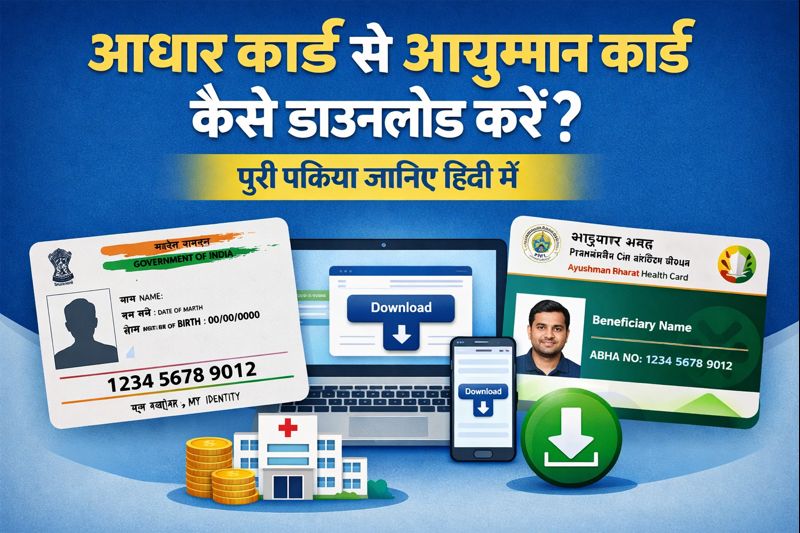 आधार कार्ड से आयुष्मान कार्ड कैसे डाउनलोड करें? पूरी प्रक्रिया हिंदी में?