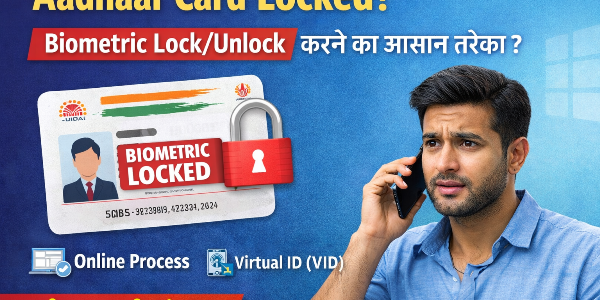 Aadhaar Card Locked? Biometric Lock/Unlock करने का आसान तरीका ?