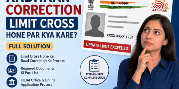 Aadhaar Correction Limit Cross Hone Par Kya Kare