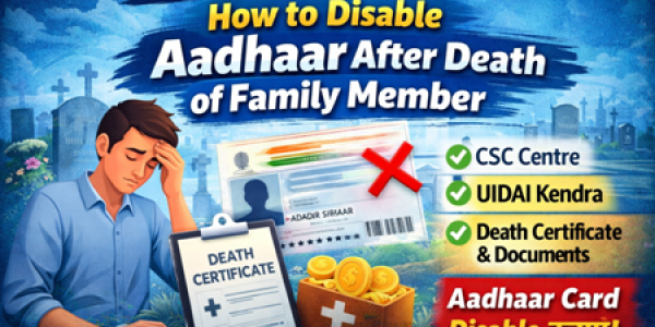 How to Disable Aadhaar after death of family member
